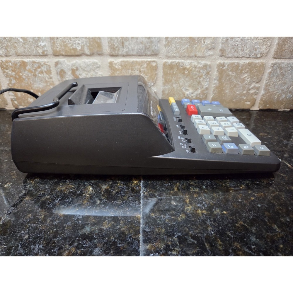 Sharp EL-2196BL Printing Calculator Desktop Adding Machine 12 Digit 2 Color - Picture 7 of 11